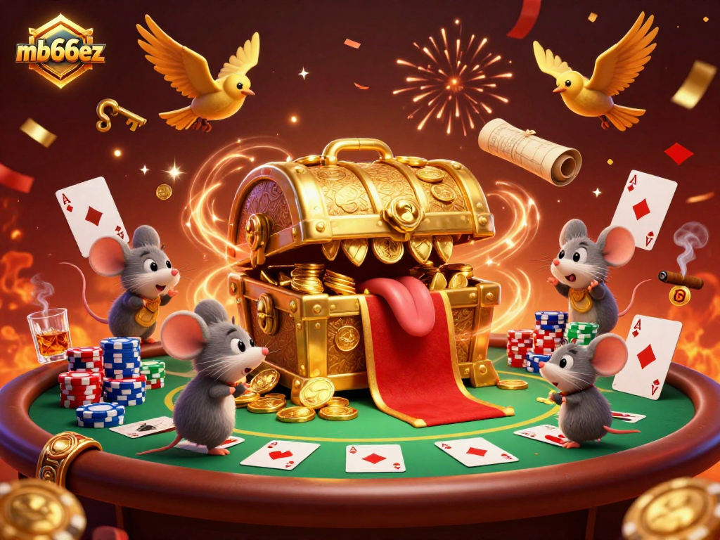 Experience thrilling gameplay with mb66ez, featuring a vibrant 3D casino scene packed with action elements.