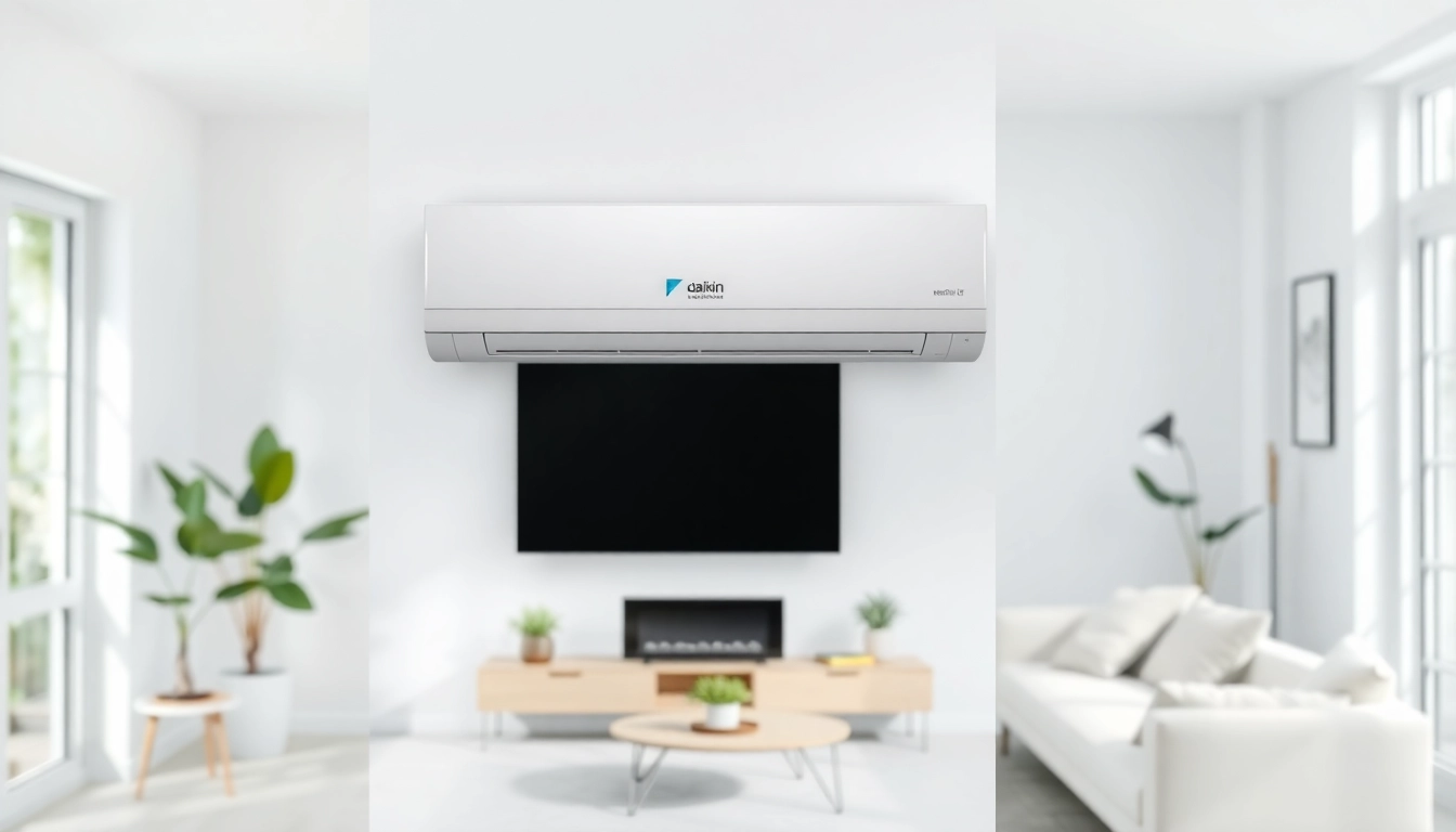Install a daikin mini split ac in a stylish home, showcasing its modern design.
