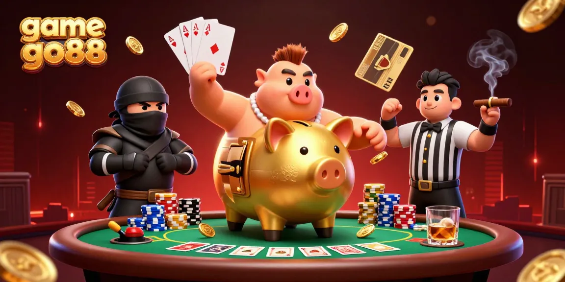 Engage in thrilling action with game go88 as cartoon characters bring a lively casino scene to life.