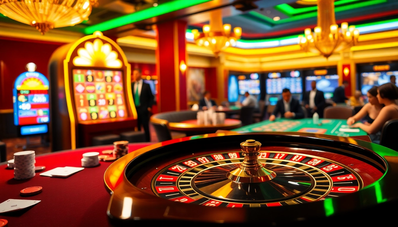 Experience the excitement with SODO66 at a vibrant casino scene featuring luxury games and thrilling bets.