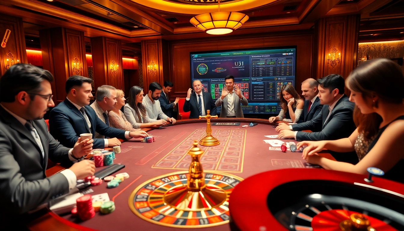 Experience excitement at U31 gambling tables with vibrant poker chips and cards.