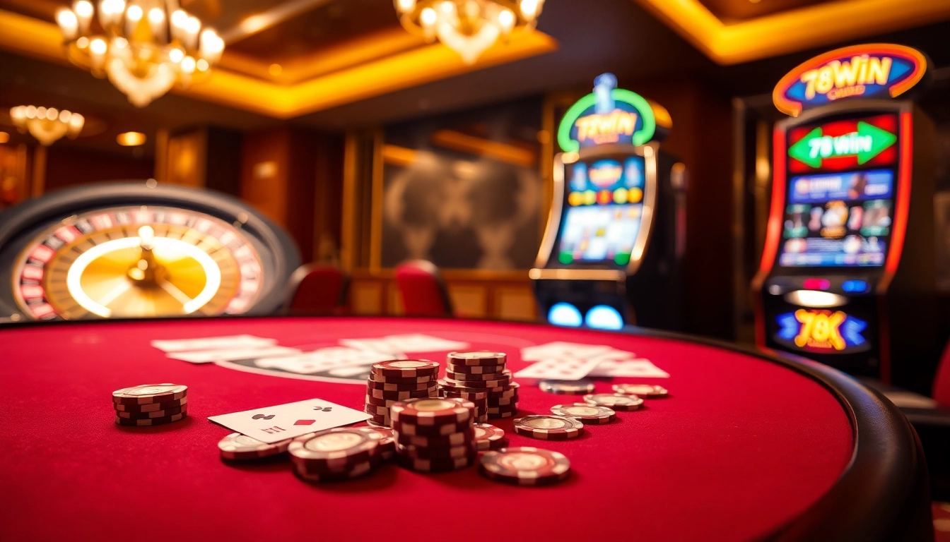 Experience the thrill of winning at 78WIN in a luxurious casino environment.