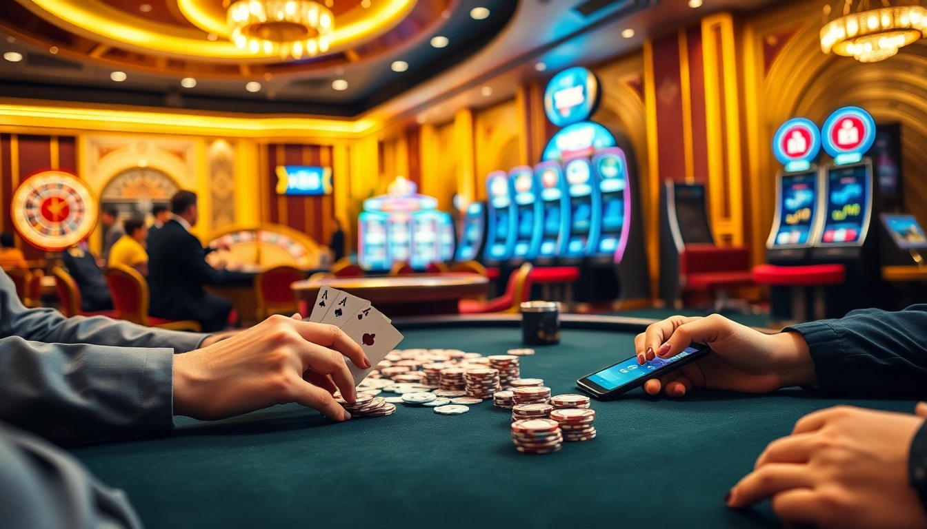 Experience the excitement of x88 at a luxurious casino table with chips and cards.