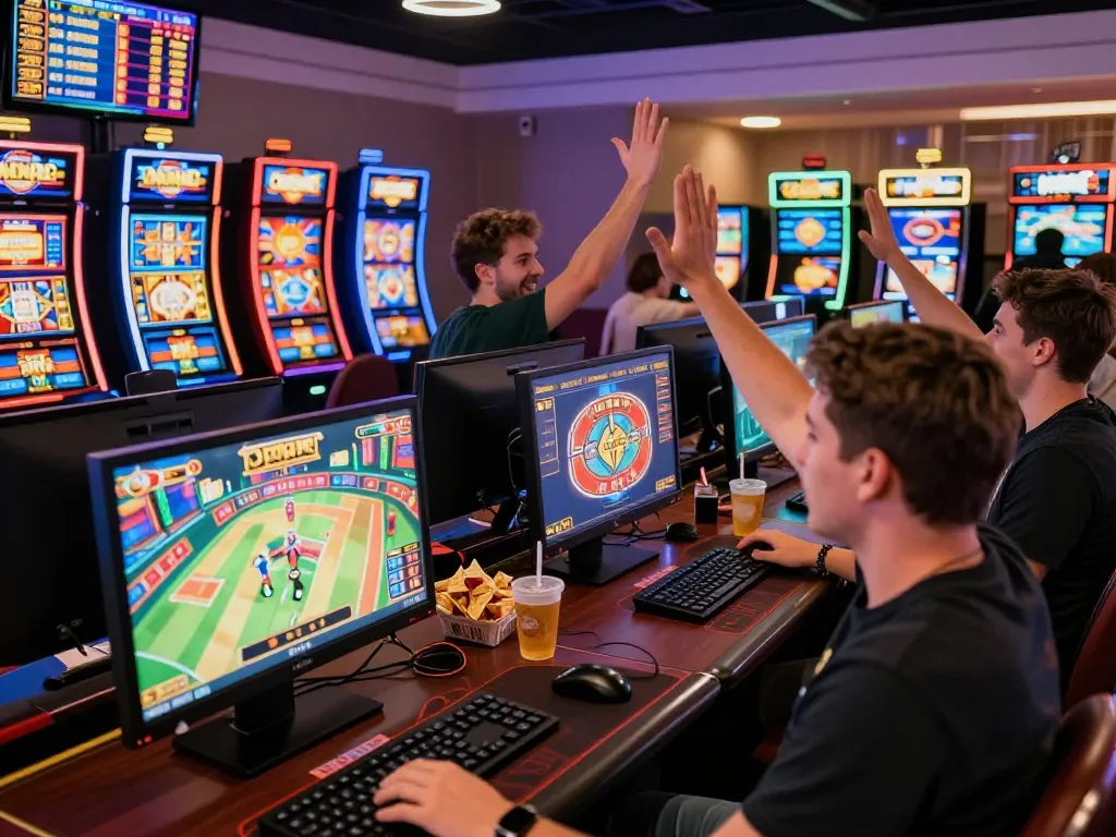 Players enjoying exciting games at Onbet's online virtual casino.