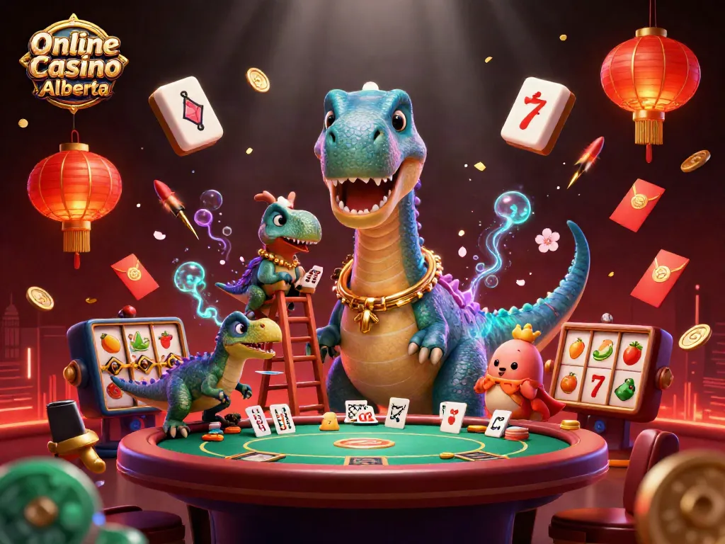 Experience thrilling action at Online Casino Alberta featuring dynamic casino elements and fictional characters.
