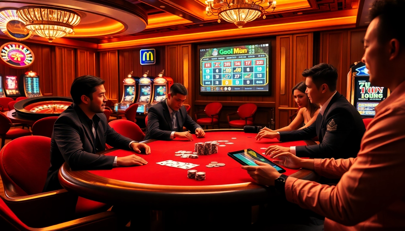 Winning at poker with exciting visuals from https://nk88s.com/, featuring luxurious tables, chips, and cards.