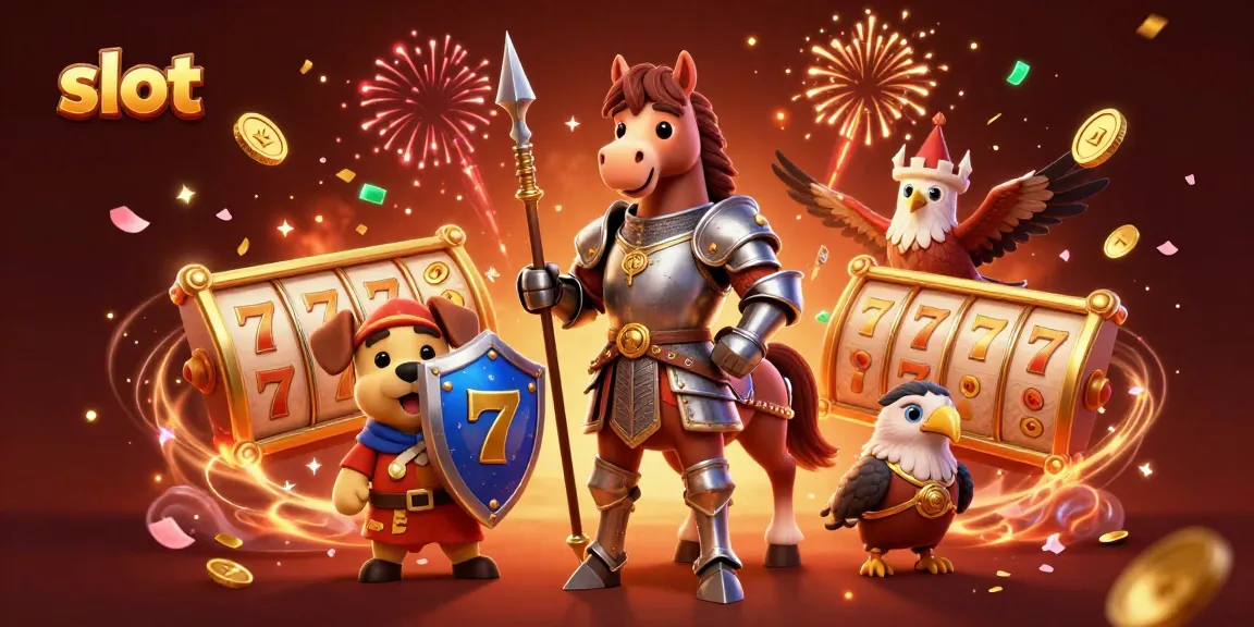 Experience thrilling online slot gameplay with vibrant characters and festive elements.