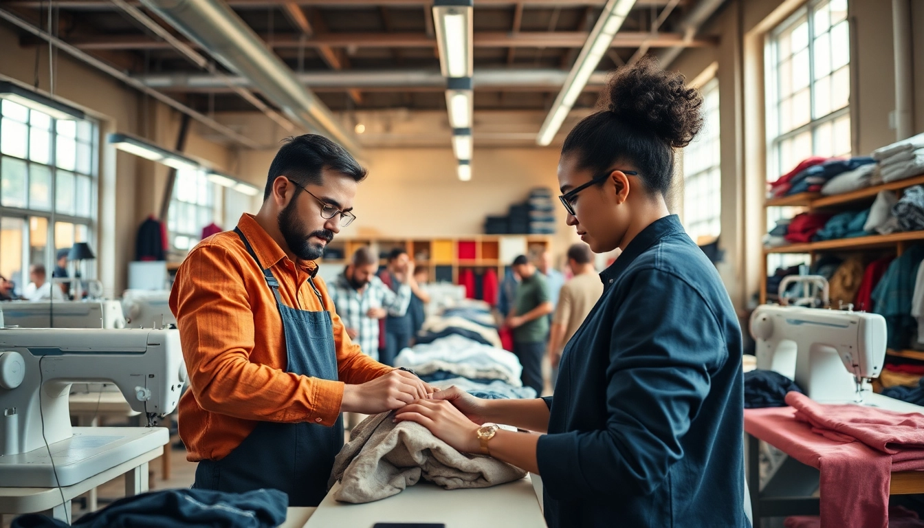 Custom Clothing Manufacturer creating unique garments with skilled artisans.