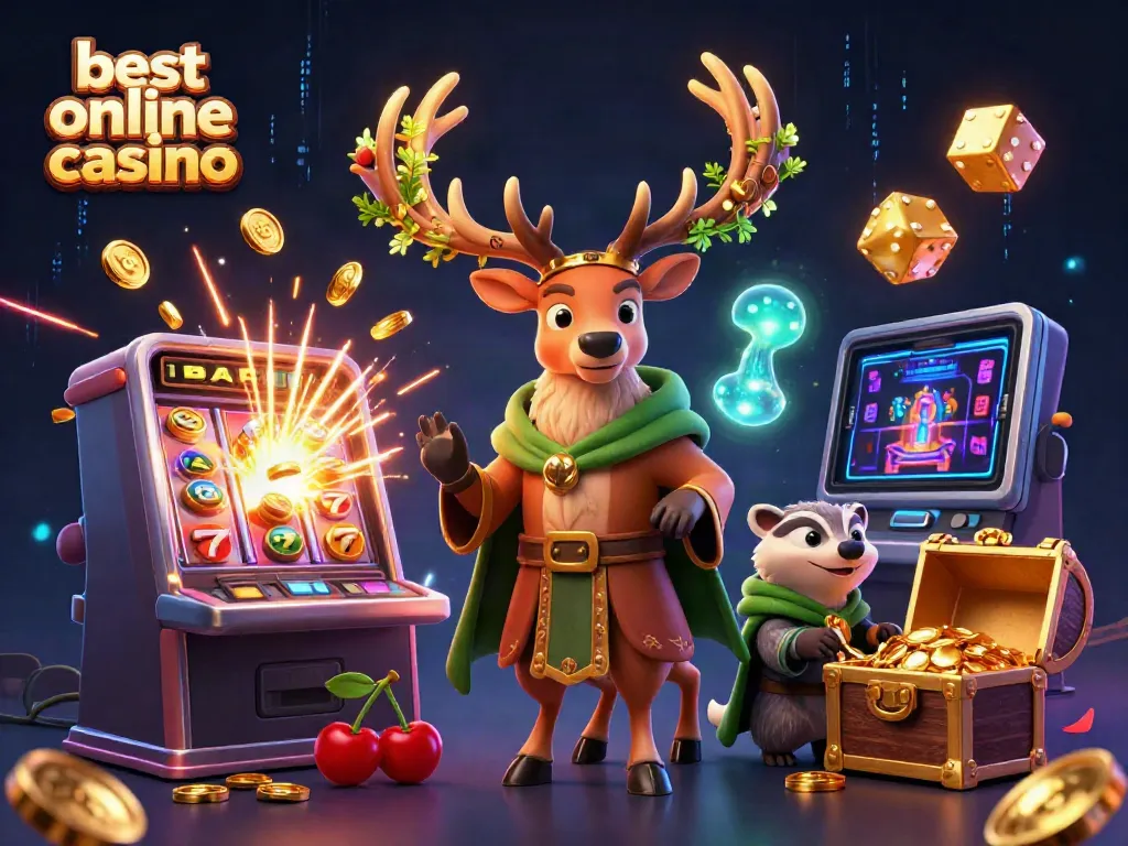 Experience the thrill of the best online casino with enchanting 3D characters and vibrant gaming elements.