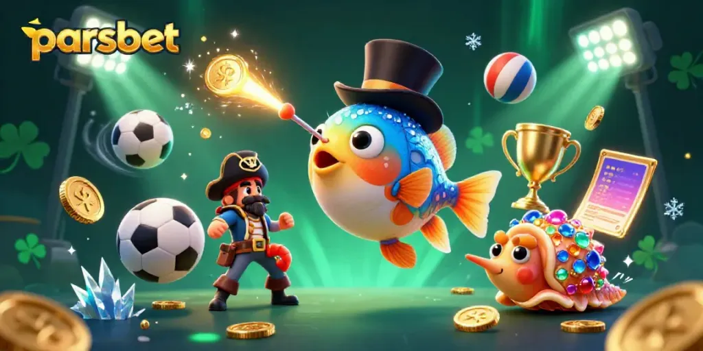 Parsbet ile heyecan verici jackpot ve bonus avına çıkan 3D deniz canavarı sahnesi.