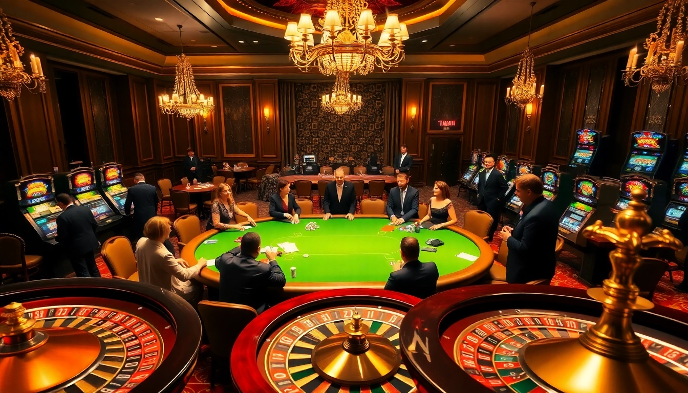 Experience thrilling gameplay at https://go88.talk/ with vibrant casino tables and excited players.