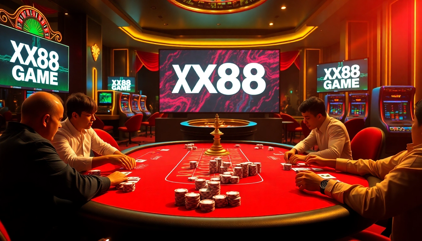 Experience the thrill of XX88 GAME with engaging poker gameplay and stunning casino atmosphere.