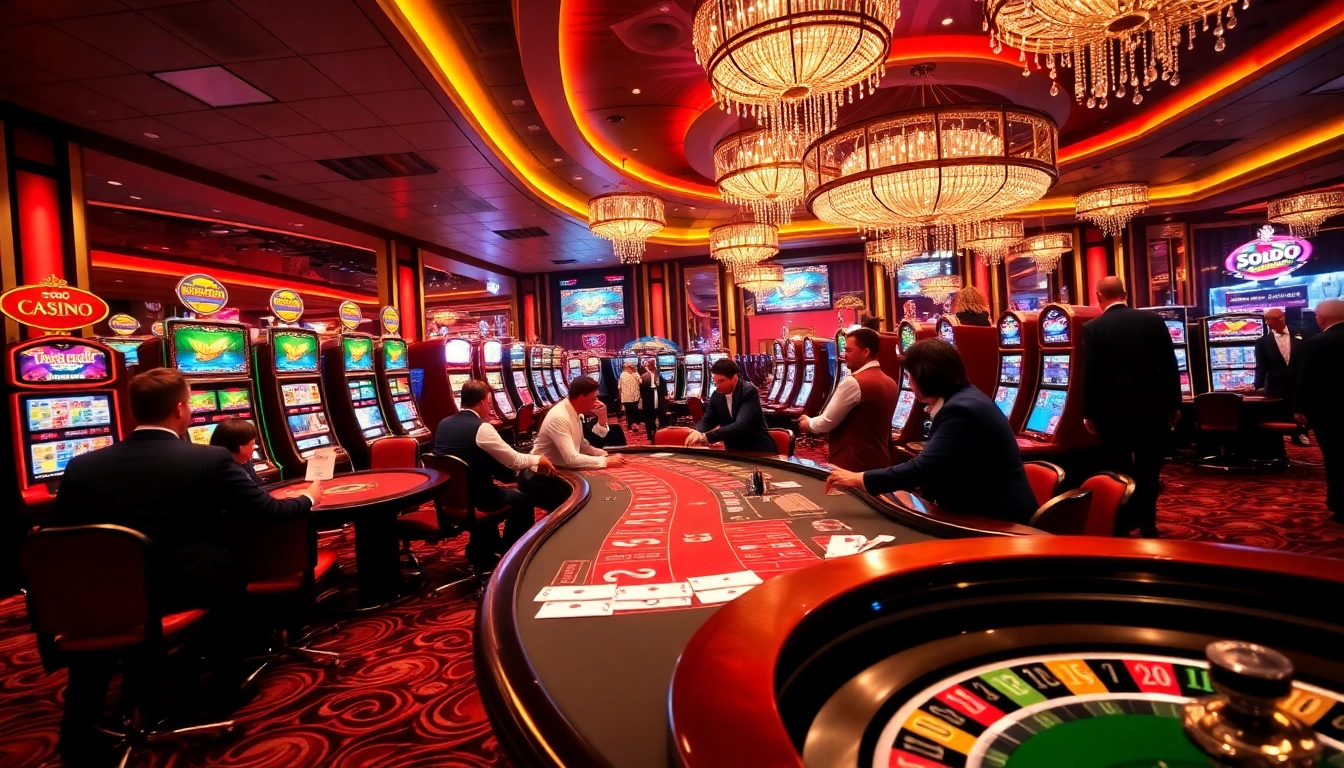 Experience the thrill of gaming at SODO CASINO with vibrant tables and exciting slot machines.