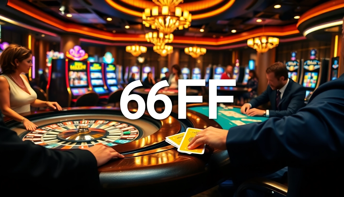 Players enjoying games at 6FF's luxurious casino, highlighting excitement and strategy.
