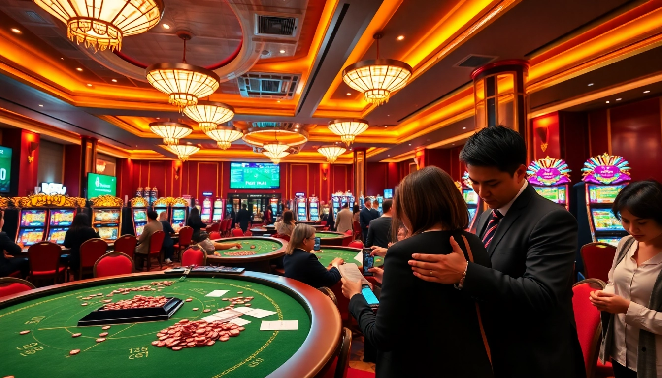 Experience keo nha cai betting excitement amidst a luxurious casino atmosphere.