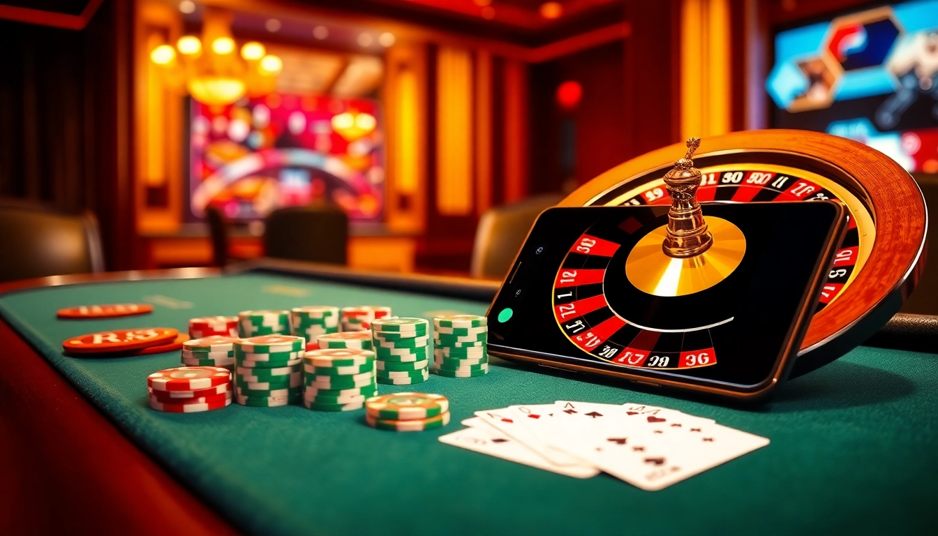 Experience gaming excitement on https://rr88.auction/ with vibrant cards, chips, and a roulette wheel.