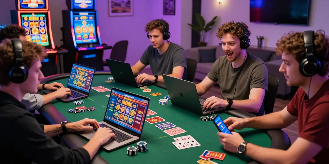 Exciting players enjoying credit card casinos for UK players in a vibrant online gaming environment.